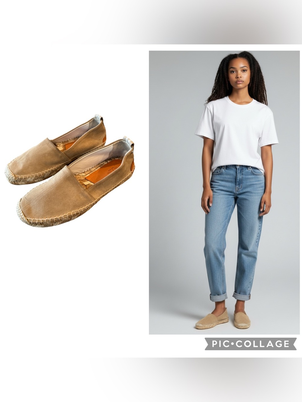 Rag & Bone Suede Espadrille Flats Taupe Size 39